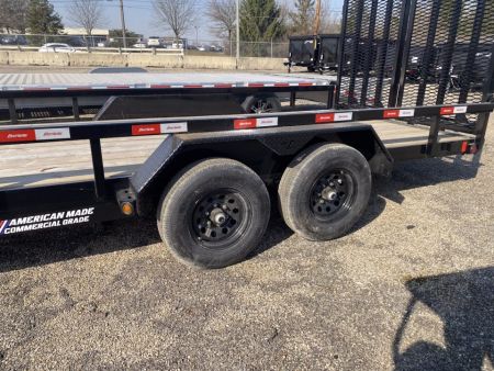 New 2025 Liberty 7 X 20 FT HD UTILITY TRAILER SPLIT RAMP GATE 9990 GVWR
