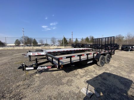 New 2025 Liberty 7 X 20 FT HD UTILITY TRAILER SPLIT RAMP GATE 9990 GVWR
