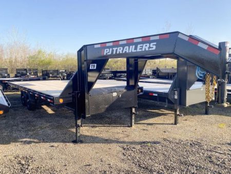New 2025 PJ Trailers T9 GOOSENECK DECK OVER TILT TRAILER 14K GVWR