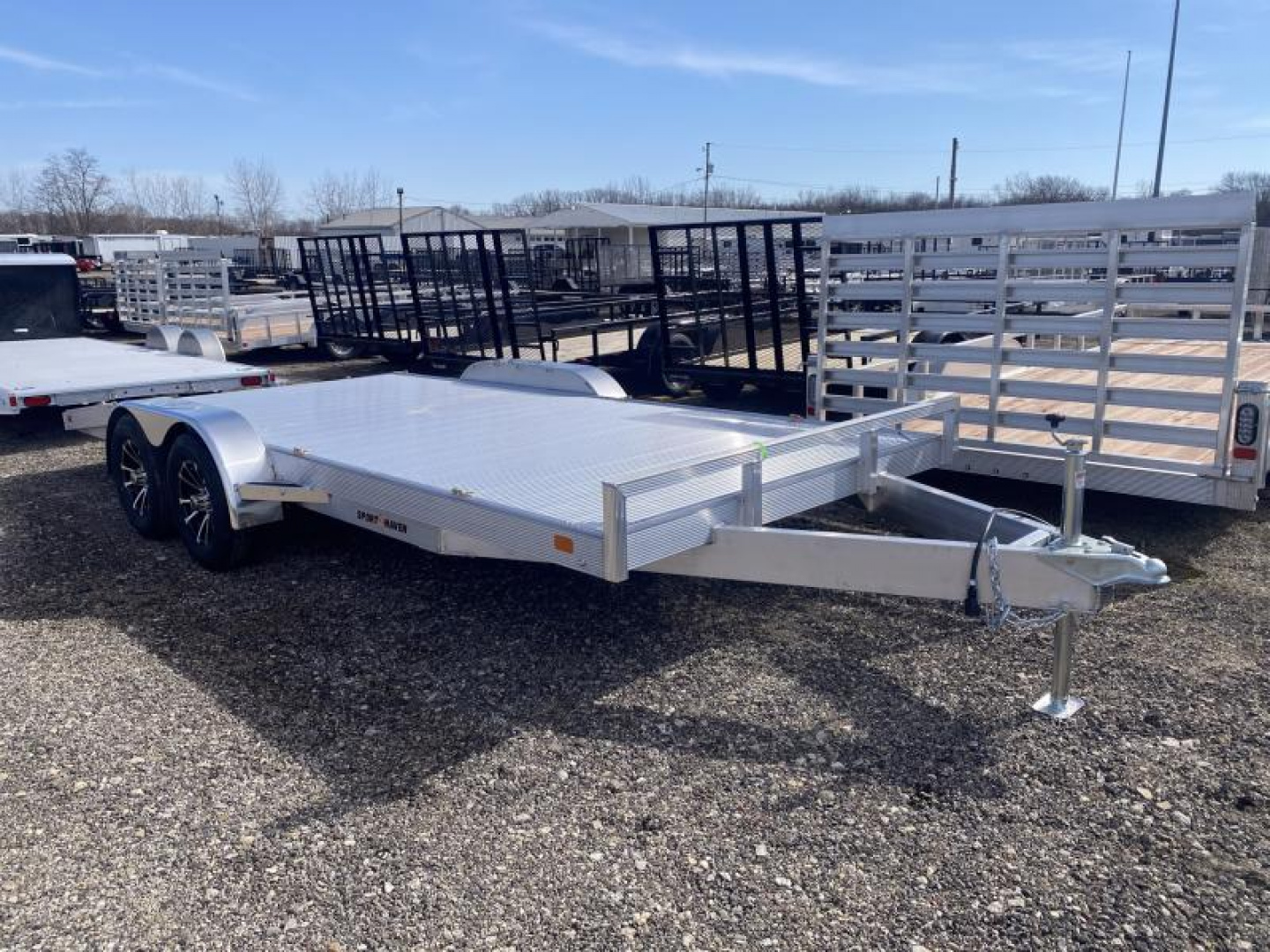 New 2024 Sport Haven 7 X 18 FT ALL ALUMINUM CAR HAULER 7K GVWR
