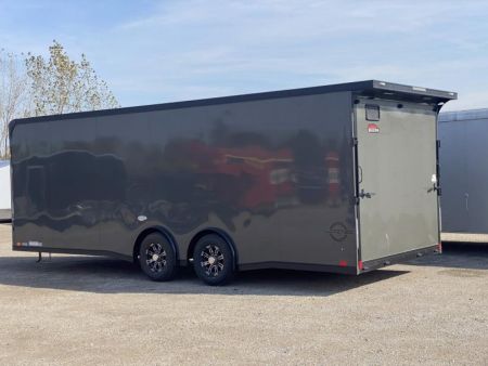 New 2025 United Trailers 24 FT ENCLOSED CAR HAULER TORSION AXLES  ALUMINUM WHEELS WITH BLACK OUT TRIM