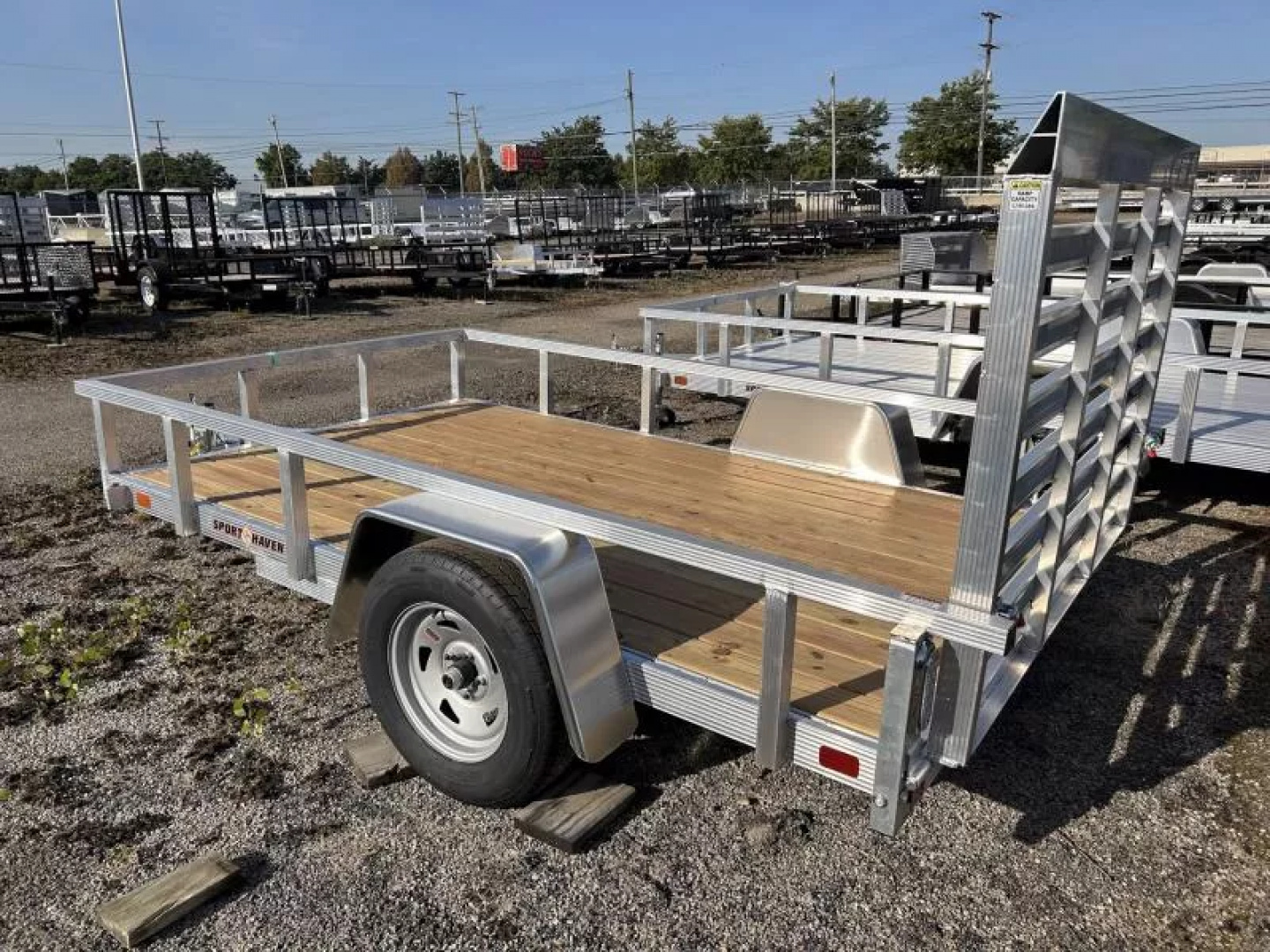 New 2026 Sport Haven 6 X 10 FT ALUMINUM UTILITY TRAILER WOOD DECK STEEL WHEELS