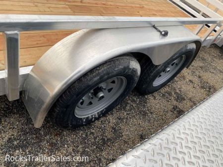 New 2022 Sport Haven 7 X 18 FT TANDEM ALUMINUM UTILITY TRAILER WITH WOOD DECK