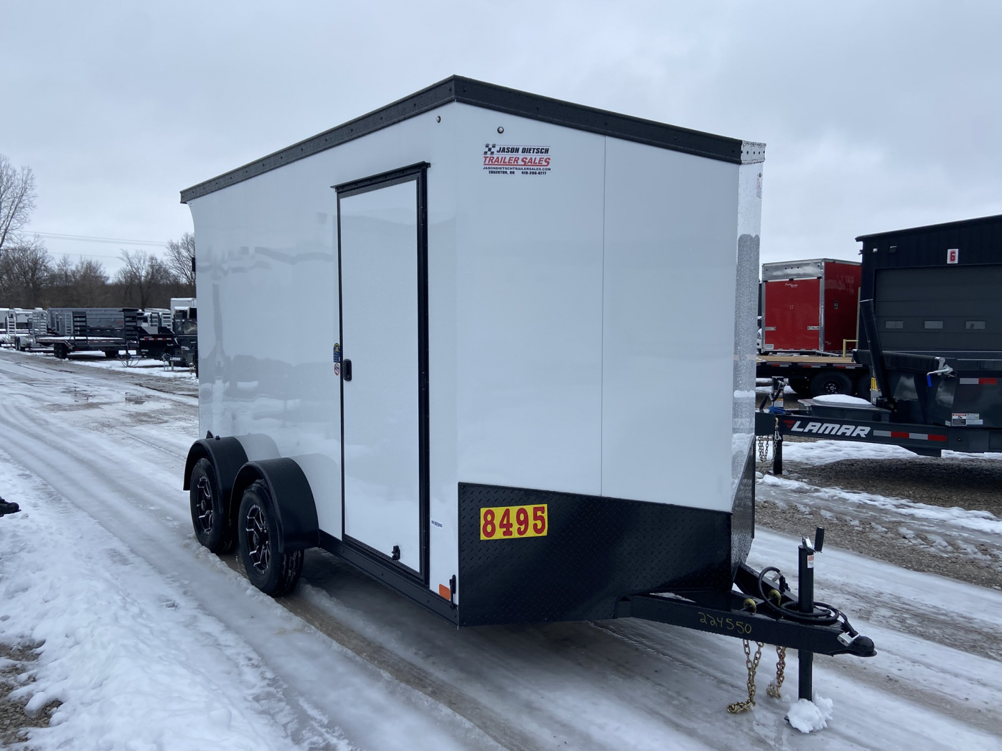 New United 12' UJ V-Nose Enclosed Cargo Trailer