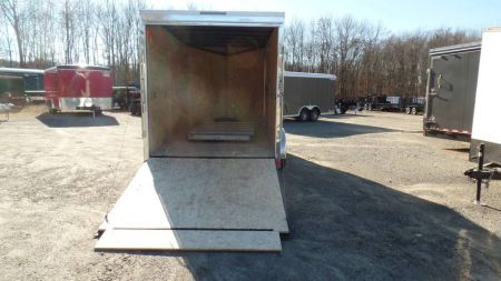 New EXAMPLE / 7X14 Enclosed Cargo Trailer, with UTV upgrade package, 85 interior height, 78 tall at the Ramp Door, NEW Polycore Exterior!
