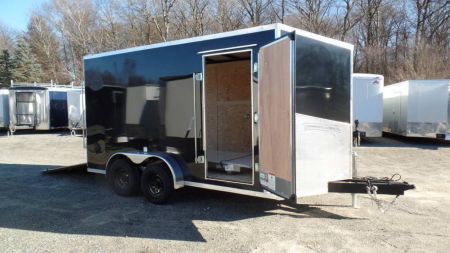 New EXAMPLE / 7X14 Enclosed Cargo Trailer, with UTV upgrade package, 85 interior height, 78 tall at the Ramp Door, NEW Polycore Exterior!