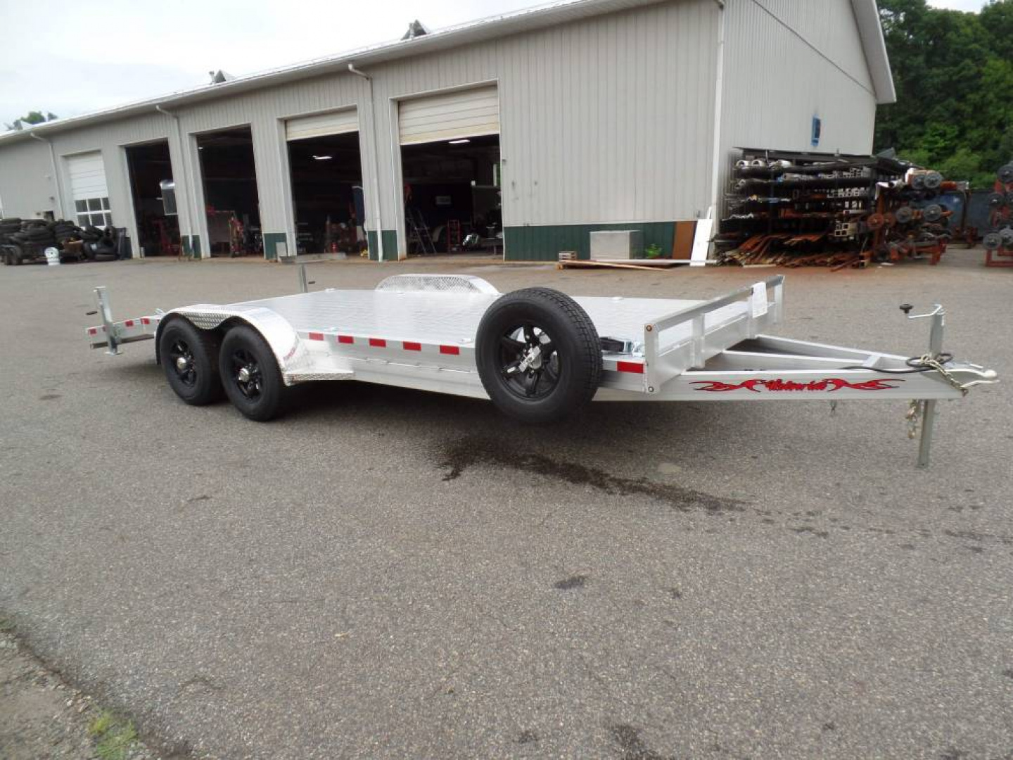 New EXAMPLE / Open Car Trailer 20 ft. long deck, 9,990 lb. GVWR, ALL ALUMINUM Frame and Deck