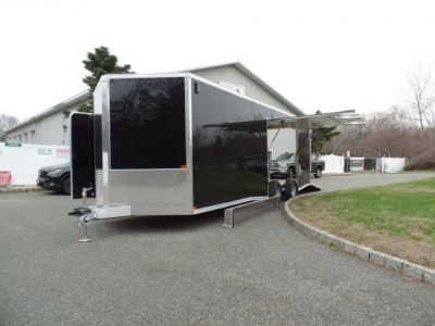 New EXAMPLE / NITRO 8.5X24 Enclosed Car Trailer, NEW .085 Polycore Exterior ( no ripples ), Big Escape Door, Torflex Axles, Aluminum Frame! our ID# 008547