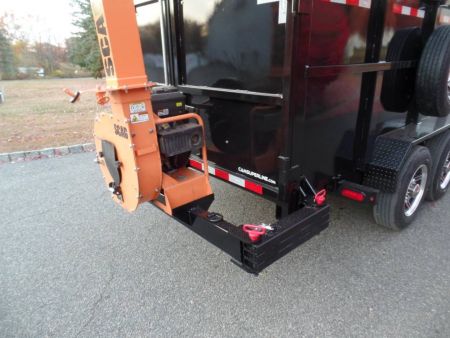 New EXAMPLE / Dump Trailer with 270 degree swing away mount ,Leaf Vacuum and Enclosure for Leaves