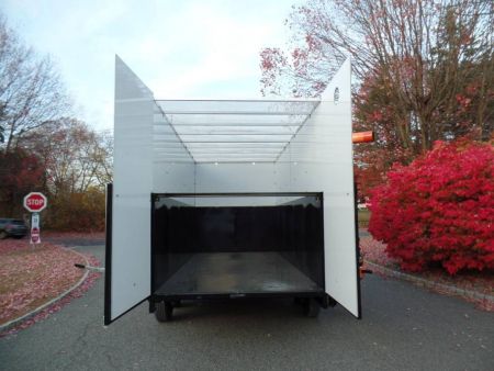 New EXAMPLE / Dump Trailer with 270 degree swing away mount ,Leaf Vacuum and Enclosure for Leaves
