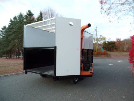 New EXAMPLE / Dump Trailer with 270 degree swing away mount ,Leaf Vacuum and Enclosure for Leaves