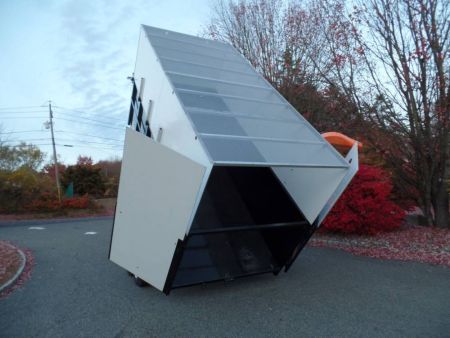 New EXAMPLE / Dump Trailer with 270 degree swing away mount ,Leaf Vacuum and Enclosure for Leaves