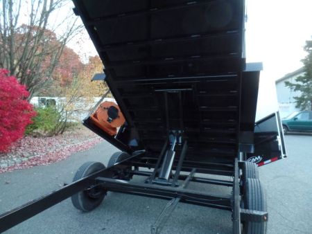 New EXAMPLE / Dump Trailer with 270 degree swing away mount ,Leaf Vacuum and Enclosure for Leaves