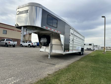 New 2026 Cimarron Trailers 7'x 24' Lonestar GN Stock / Stock Combo Trailer
