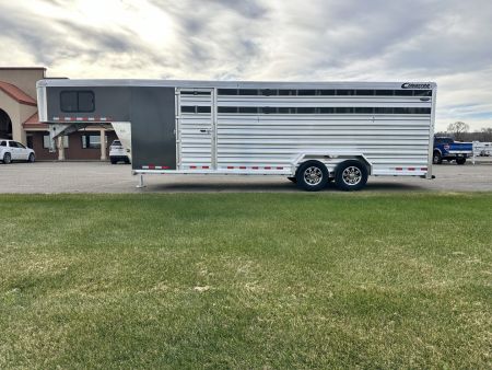 New 2026 Cimarron Trailers 7'x 24' Lonestar GN Stock / Stock Combo Trailer