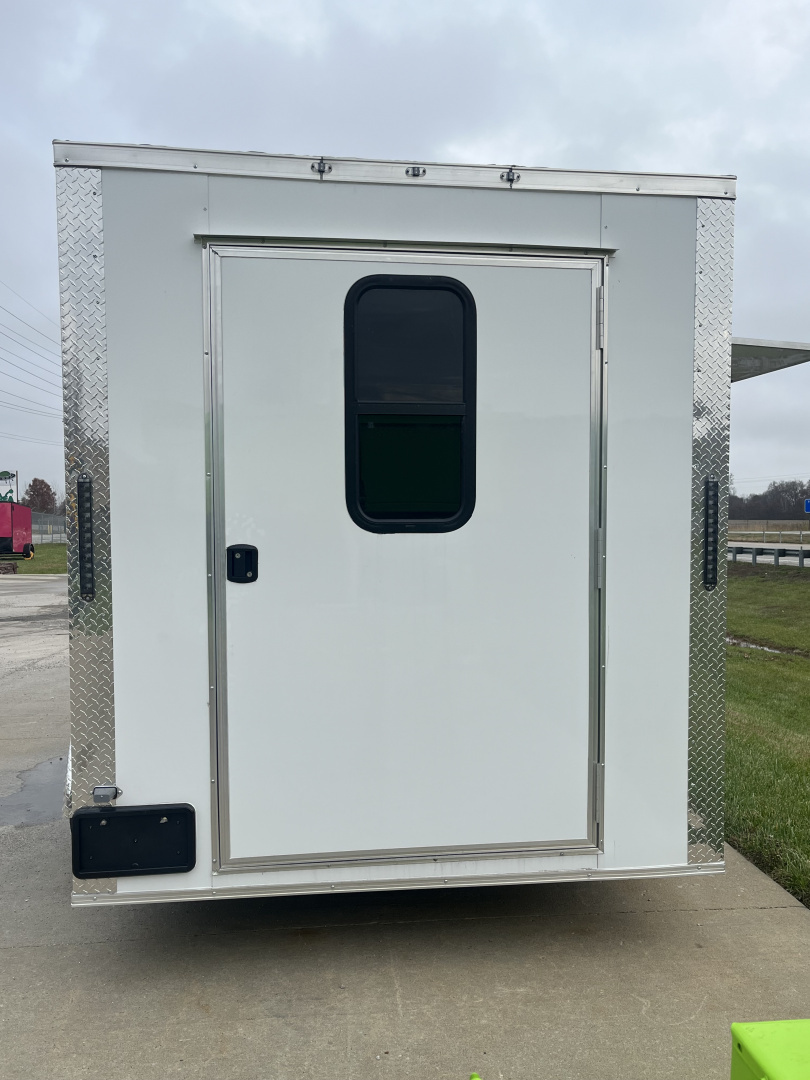 New 2026 Steel Pines Cargo 7x14 TA , 7' interior height, 3.5k axles, .080 polycore Concession