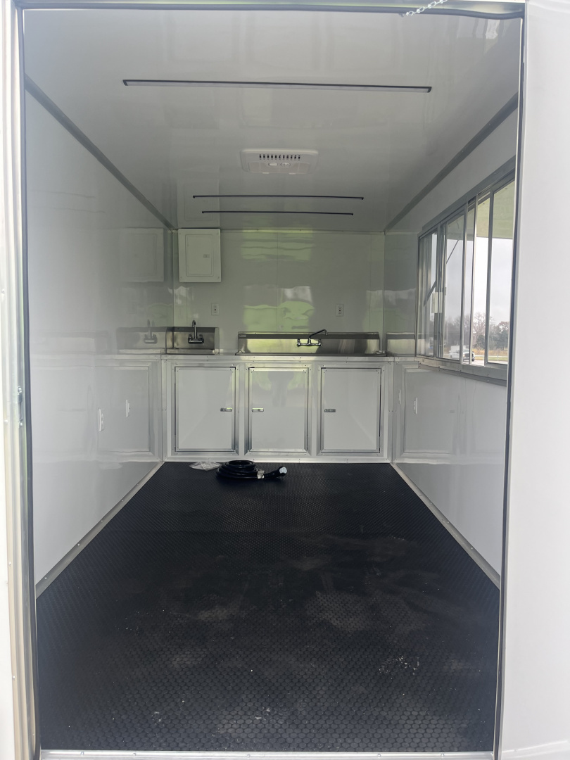 New 2026 Steel Pines Cargo 7x14 TA , 7' interior height, 3.5k axles, .080 polycore Concession