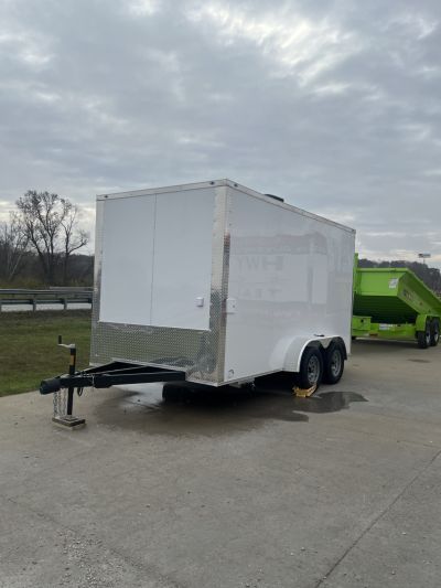 New 2026 Steel Pines Cargo 7x14 TA , 7' interior height, 3.5k axles, .080 polycore Concession