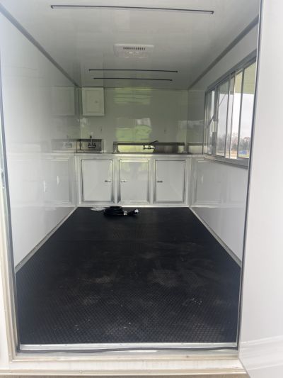New 2026 Steel Pines Cargo 7x14 TA , 7' interior height, 3.5k axles, .080 polycore Concession