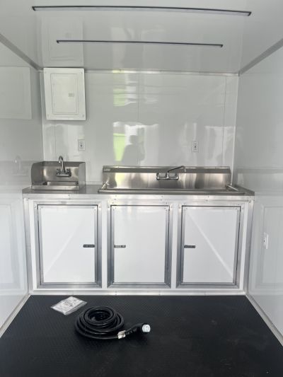 New 2026 Steel Pines Cargo 7x14 TA , 7' interior height, 3.5k axles, .080 polycore Concession