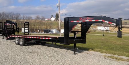 New 2026 Quality 20+4 Pro Deckover Gooseneck w/ Spring Assist Ramps