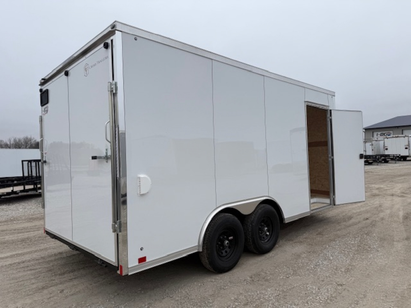 New 2026 Cross White 8.5'x16' 10k Alpha Flat Top V-Nose Enclosed Cargo Trailer
