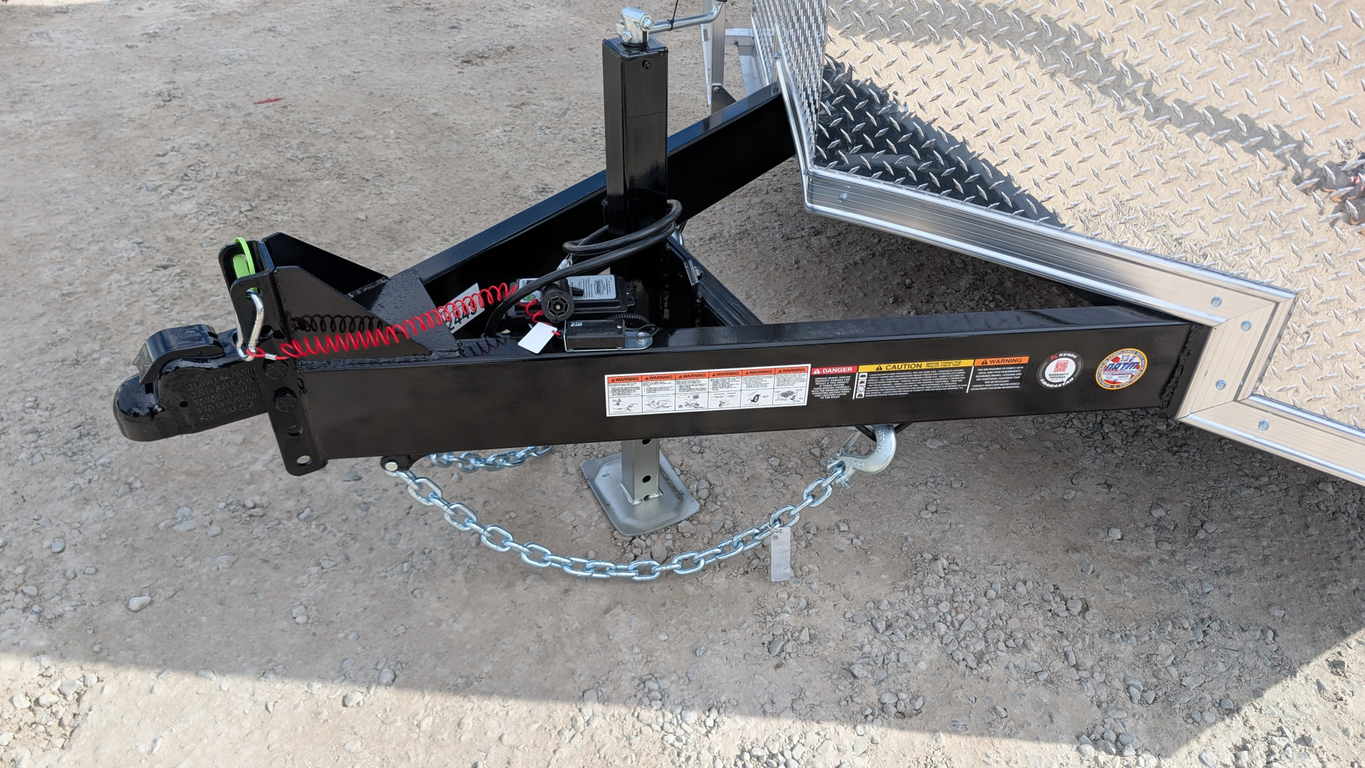 New 2026 BELMONT 7x16 HD V-Nose Contractor Cargo Trailer w/ HD RAMP DOOR ( 9990# GVW - POLYCOR EXTERIOR!)