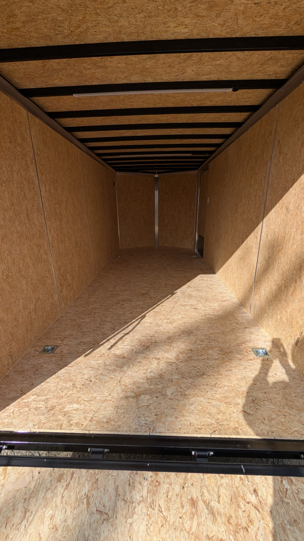 New 2026 BELMONT 7x16 HD V-Nose Contractor Cargo Trailer w/ HD RAMP DOOR ( 9990# GVW - POLYCOR EXTERIOR!)