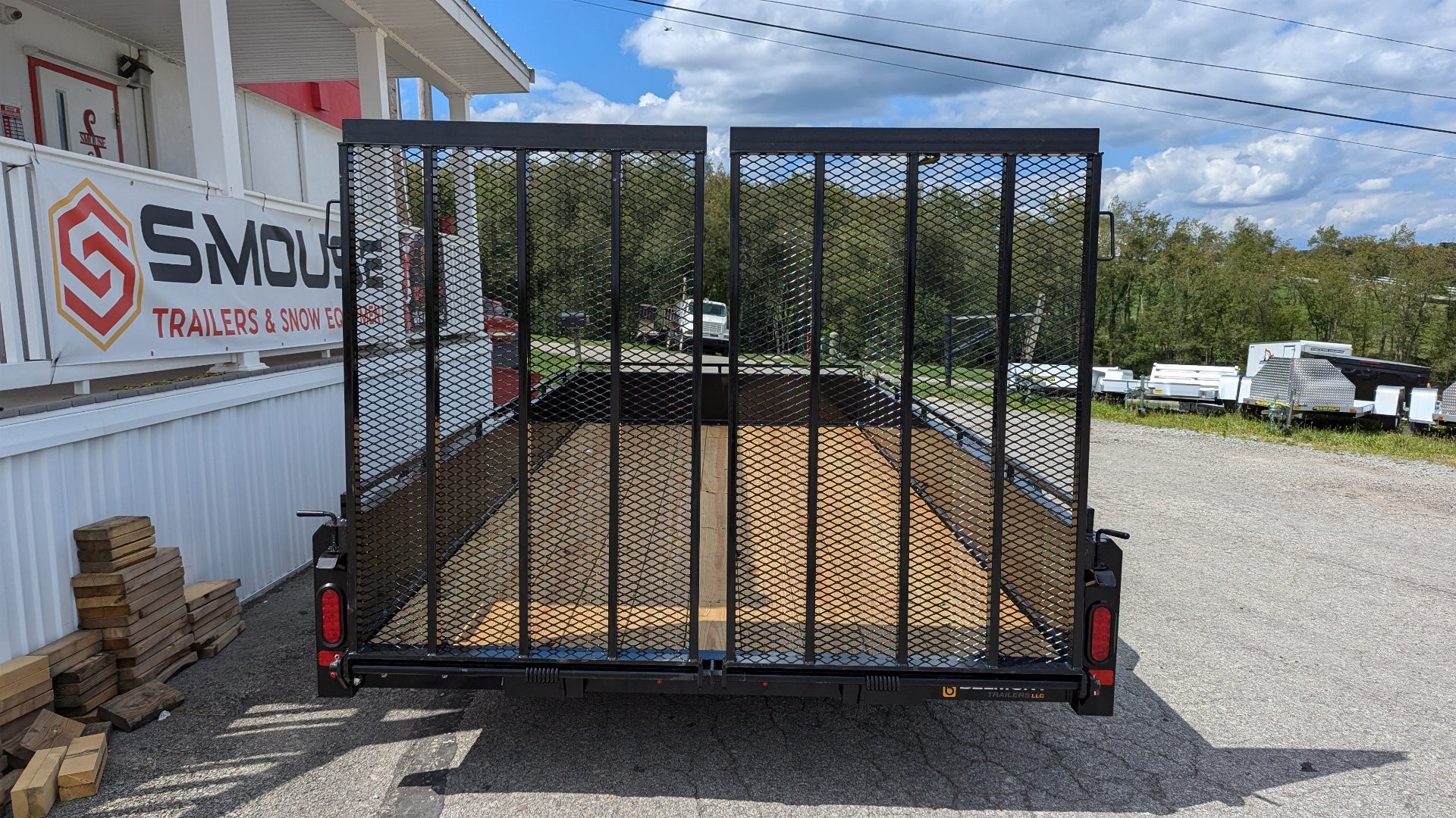 New 2026 Belmont 7x16 Solid Side Utility Trailer w/ Split Gate