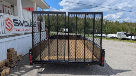 New 2026 Belmont 7x16 Solid Side Utility Trailer w/ Split Gate