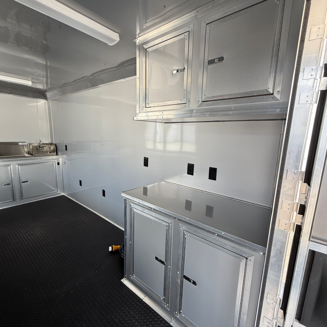 New 8.5X26TA3 Silver Concession Porch Trailer