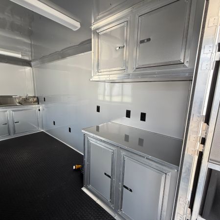 New 8.5X26TA3 Silver Concession Porch Trailer