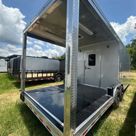 New 8.5X26TA3 Silver Concession Porch Trailer