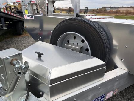 New 2025 EBY 24'6" TRADESMAN Aluminum HD DECKOVER Trailer w/ 50/50 Fold Flat Ramps w/ 8K AXLES