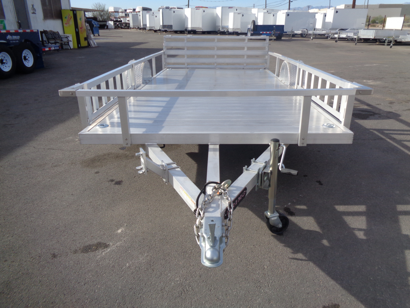 New 2023 Primo * ATV82X14 * 14ft Aluminum ATV Trailer w/ Side Ramps & Bi-Fold Tailgate