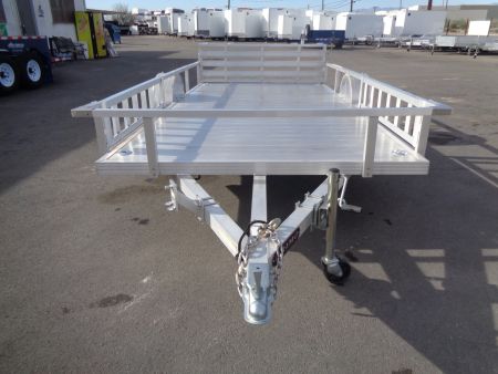 New 2023 Primo * ATV82X14 * 14ft Aluminum ATV Trailer w/ Side Ramps & Bi-Fold Tailgate