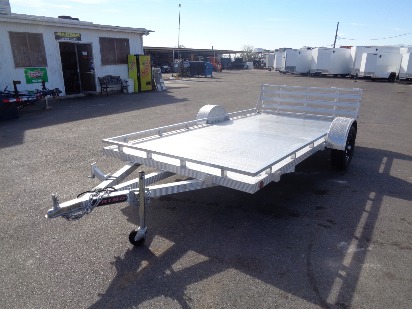 New 2023 Primo * UT82X14-LP * 14ft Aluminum ATV Trailer w/ Bi-Fold Tailgate