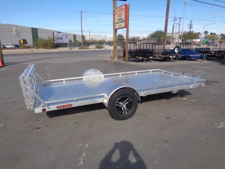 New 2023 Primo * UT82X14-LP * 14ft Aluminum ATV Trailer w/ Bi-Fold Tailgate