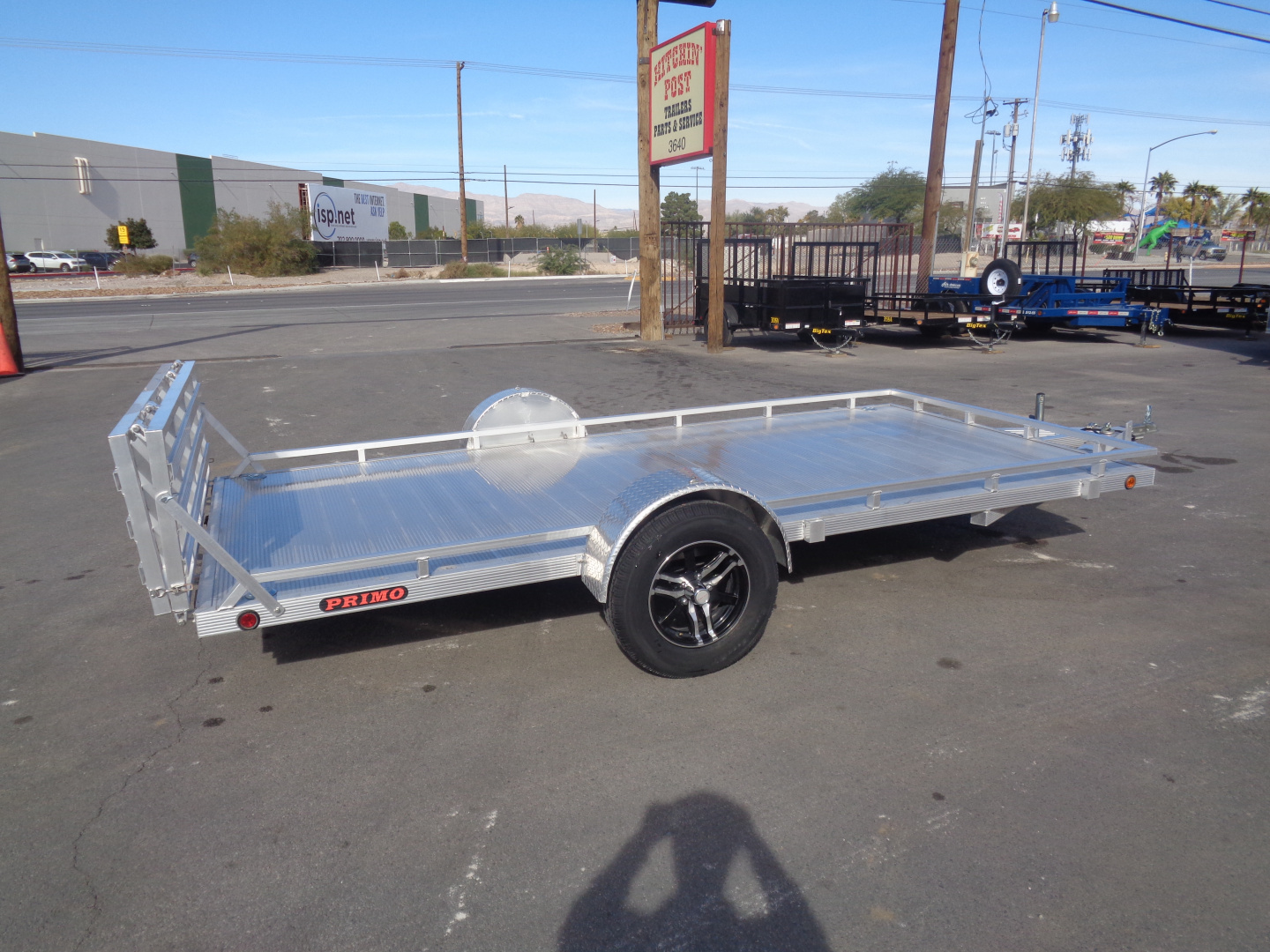 New 2023 Primo * UT82X14-LP * 14ft Aluminum ATV Trailer w/ Bi-Fold Tailgate