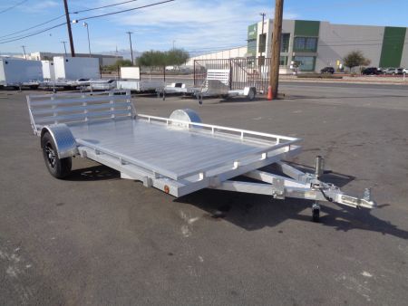 New 2023 Primo * UT82X14-LP * 14ft Aluminum ATV Trailer w/ Bi-Fold Tailgate