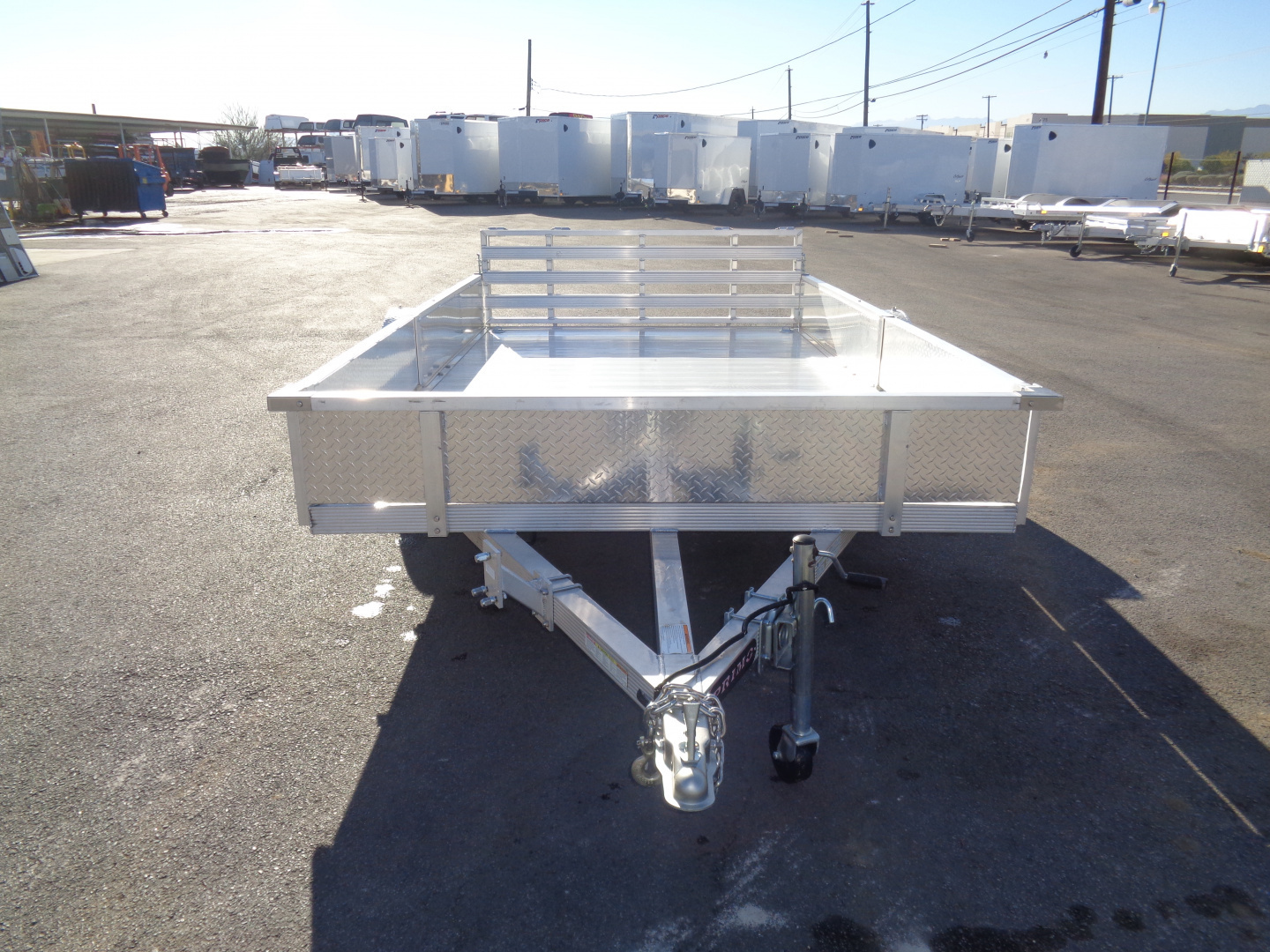 New 2023 Primo * ATV82X12-ATP* 12ft Aluminum ATV Trailer w/ Side Ramps & Bi-Fold Tailgate