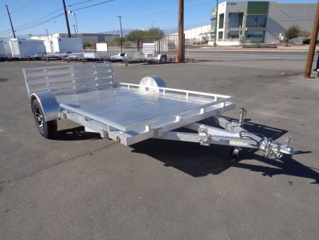 New 2023 Primo * UT82X12-LP * 12ft Aluminum ATV Trailer w/ Bi-Fold Tailgate
