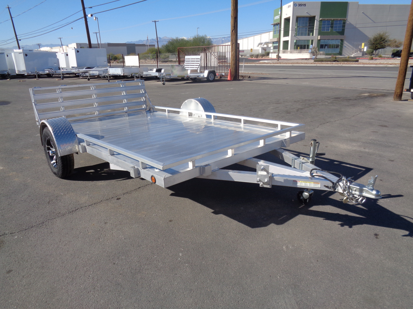 New 2023 Primo * UT82X12-LP * 12ft Aluminum ATV Trailer w/ Bi-Fold Tailgate
