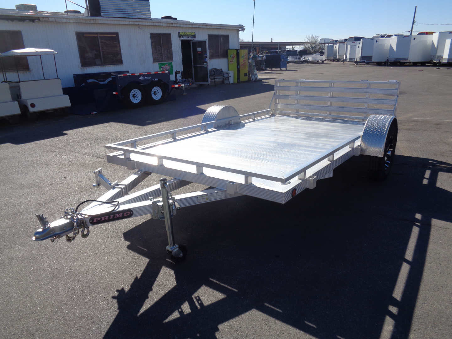 New 2023 Primo * UT82X12-LP * 12ft Aluminum ATV Trailer w/ Bi-Fold Tailgate