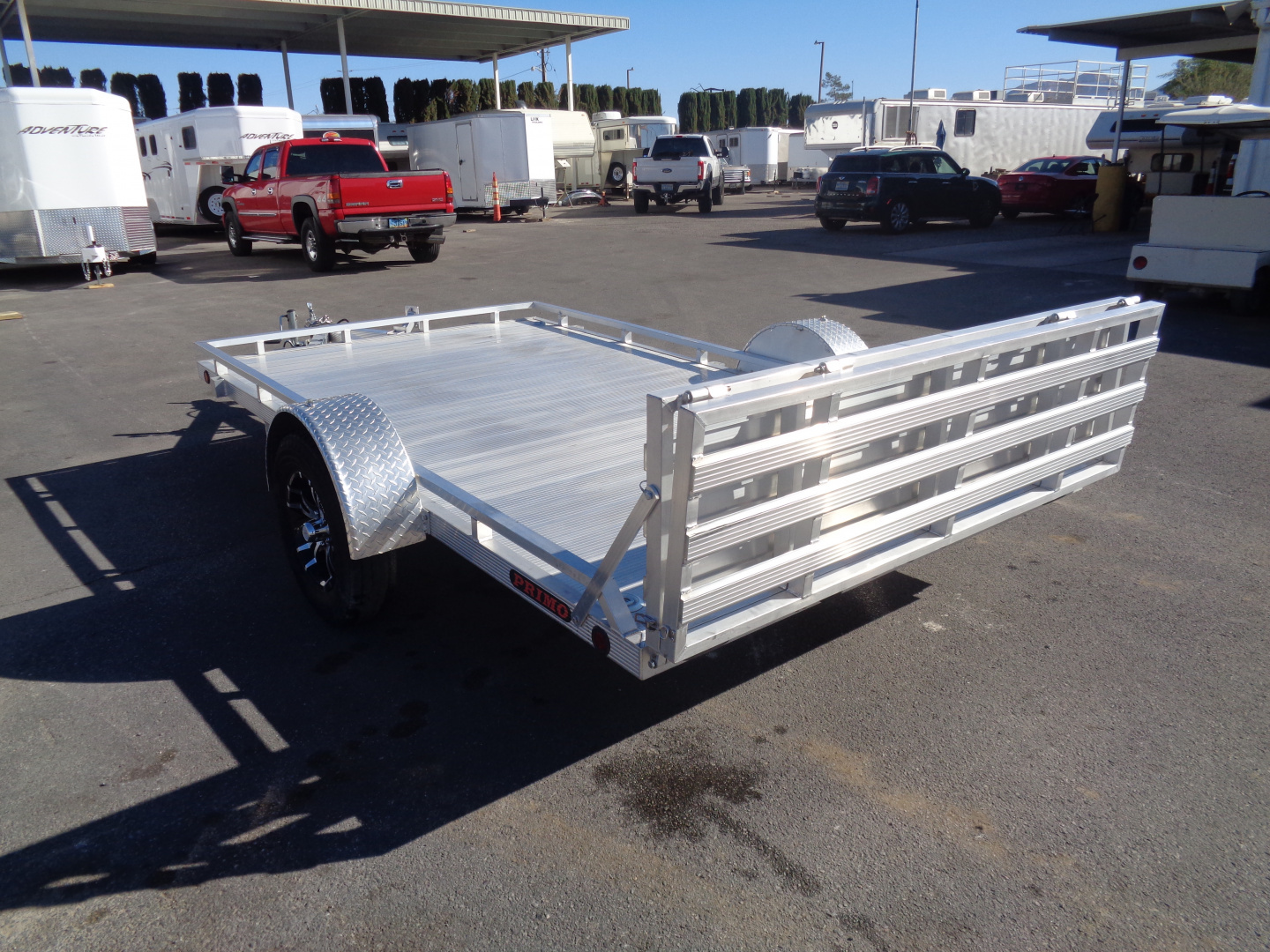 New 2023 Primo * UT82X12-LP * 12ft Aluminum ATV Trailer w/ Bi-Fold Tailgate