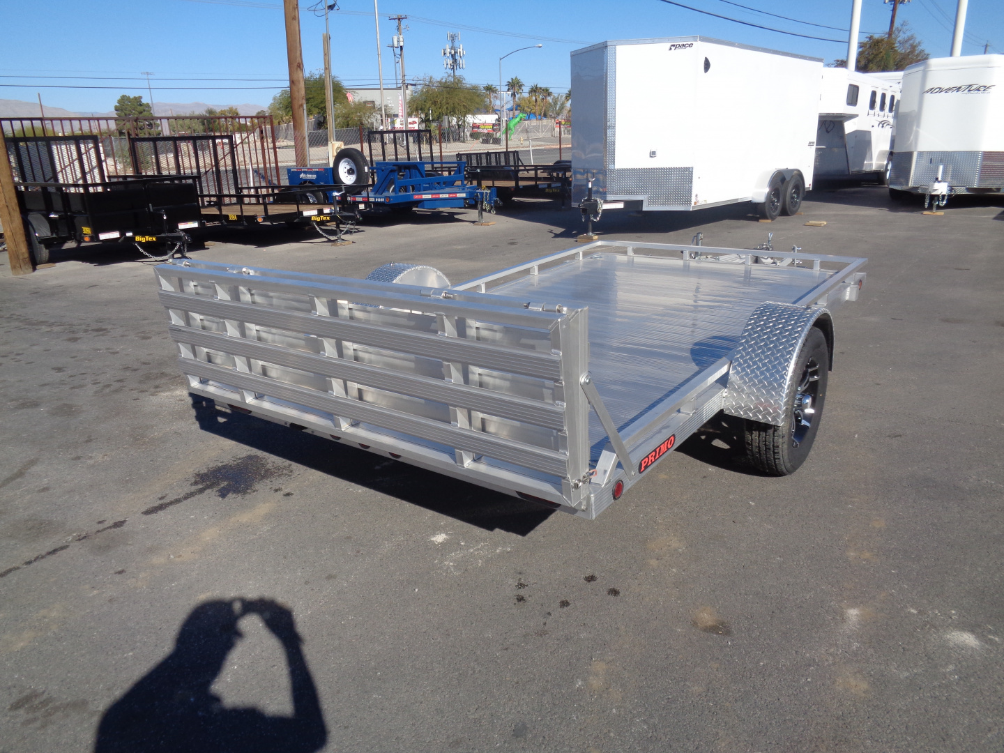 New 2023 Primo * UT82X12-LP * 12ft Aluminum ATV Trailer w/ Bi-Fold Tailgate