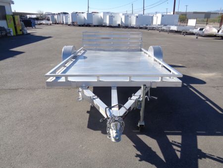 New 2023 Primo * UT82X12-LP * 12ft Aluminum ATV Trailer w/ Bi-Fold Tailgate