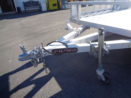 New 2023 Primo * ATV82X12 * 12ft Aluminum ATV Trailer w/ Side Ramps & Bi-Fold Tailgate