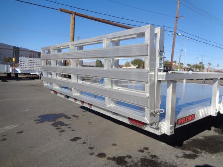New 2023 Primo * ATV82X12 * 12ft Aluminum ATV Trailer w/ Side Ramps & Bi-Fold Tailgate