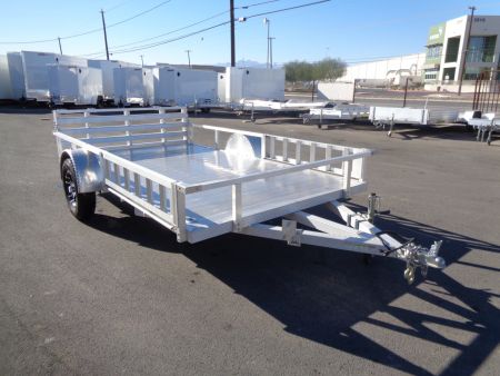 New 2023 Primo * ATV82X12 * 12ft Aluminum ATV Trailer w/ Side Ramps & Bi-Fold Tailgate